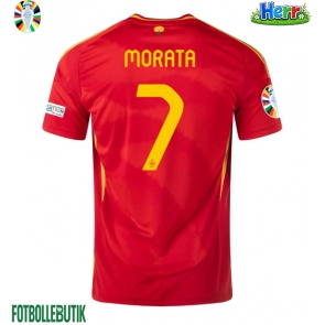 Spanien Alvaro Morata #7 Hemmatröja EM 2024 Kortärmad
